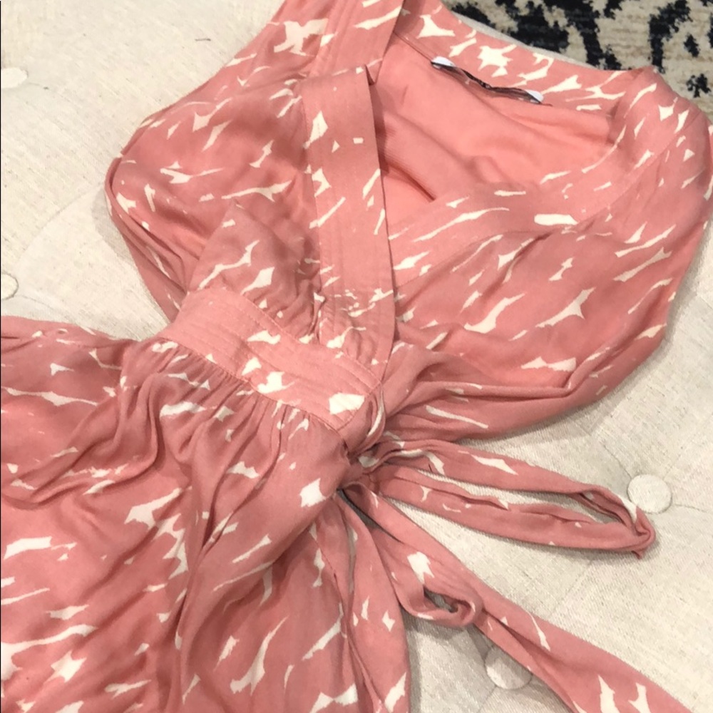 flirty summer faux wrap dress w/pockets lined soft - Picture 3 of 5